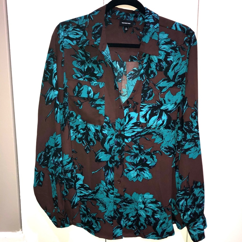 Floral Pattern Button Down Shirt